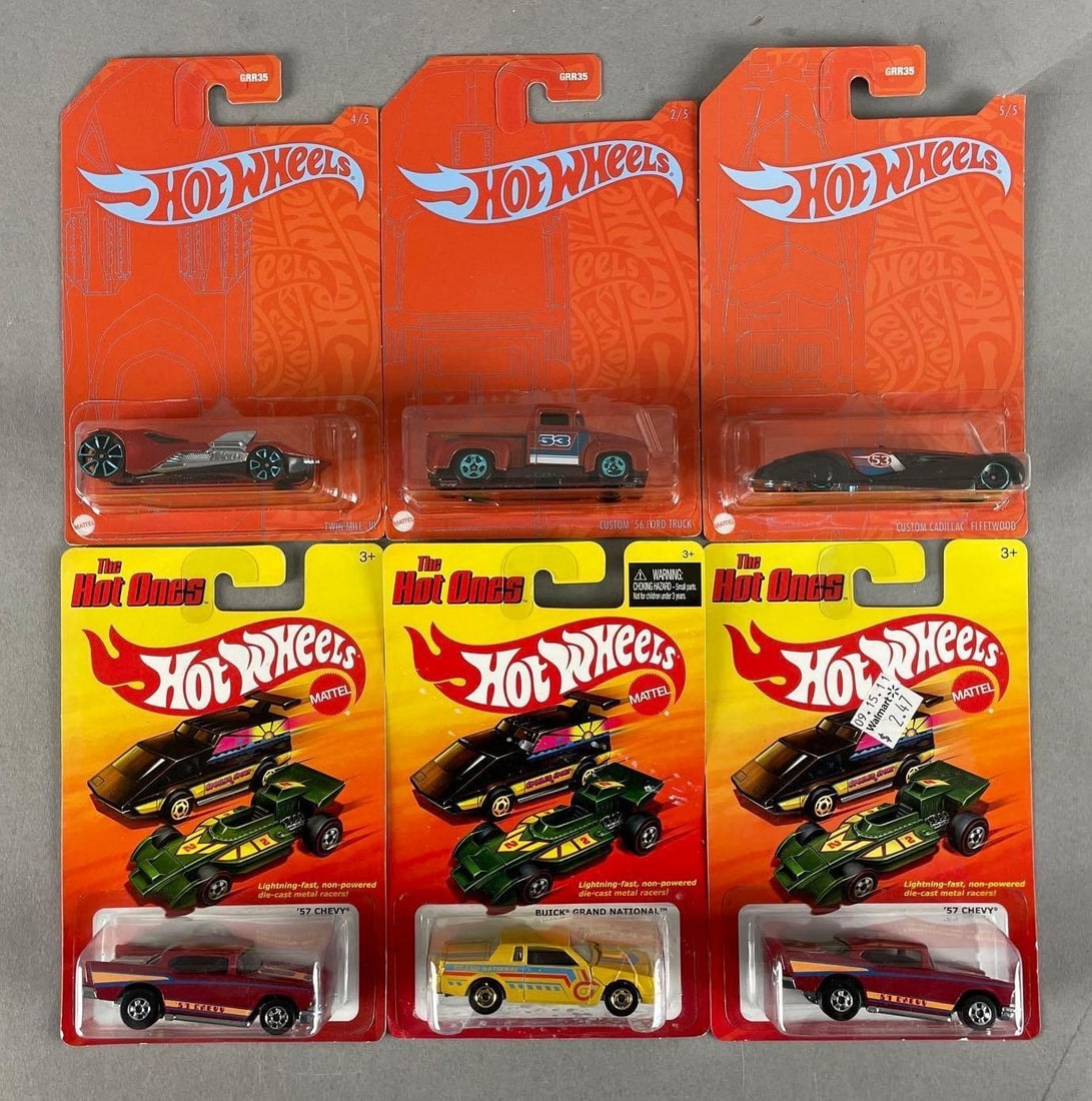Group of Mattel Hot Wheels Die-Cast Vehicles: Includes the hot ones, Cadillac Fleetwood