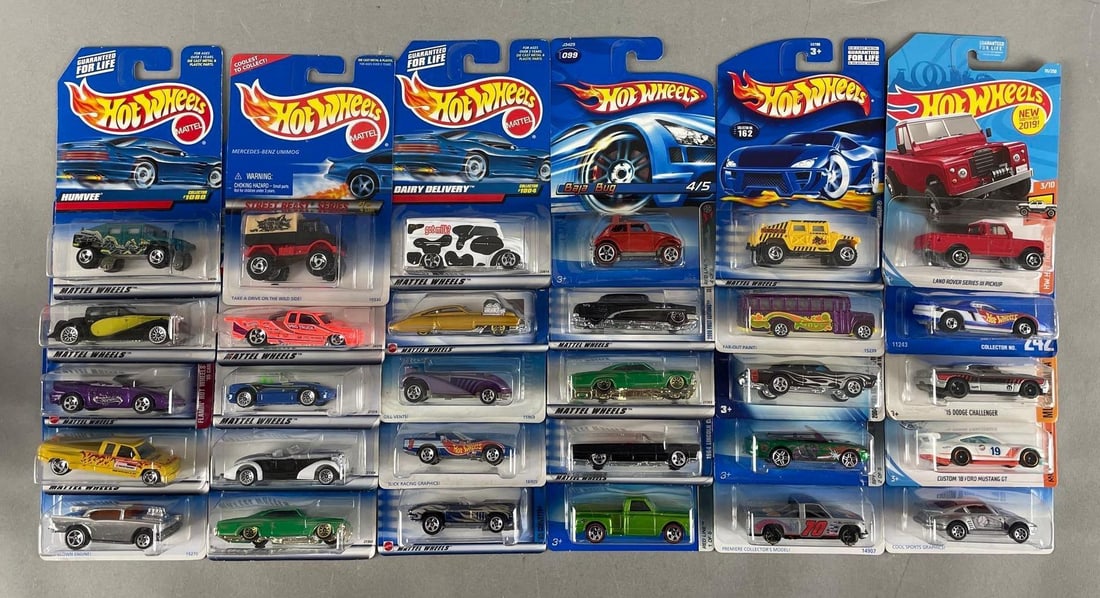 Group of Mattel Hot Wheels Die-Cast Vehicles: Includes Humvee, redline