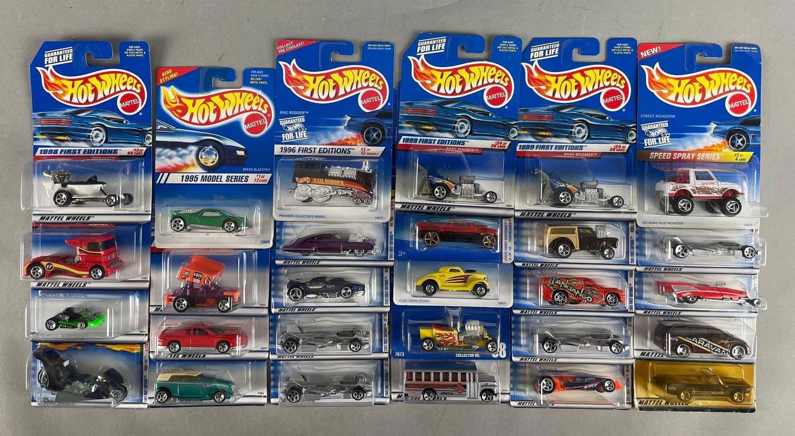 Group of Mattel Hot Wheels Die-Cast Vehicles: Includes hot seat, 2001 first editions