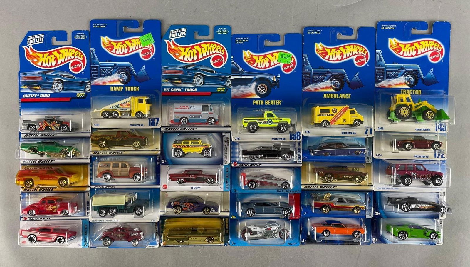 Group of Mattel Hot Wheels Die-Cast Vehicles: Includes first editions, muscle cars