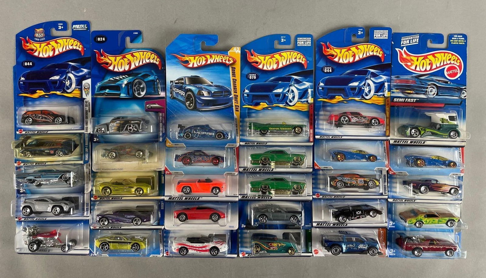 Group of Mattel Hot Wheels Die-Cast Vehicles: Includes f150 Lightning, 69 el Camino