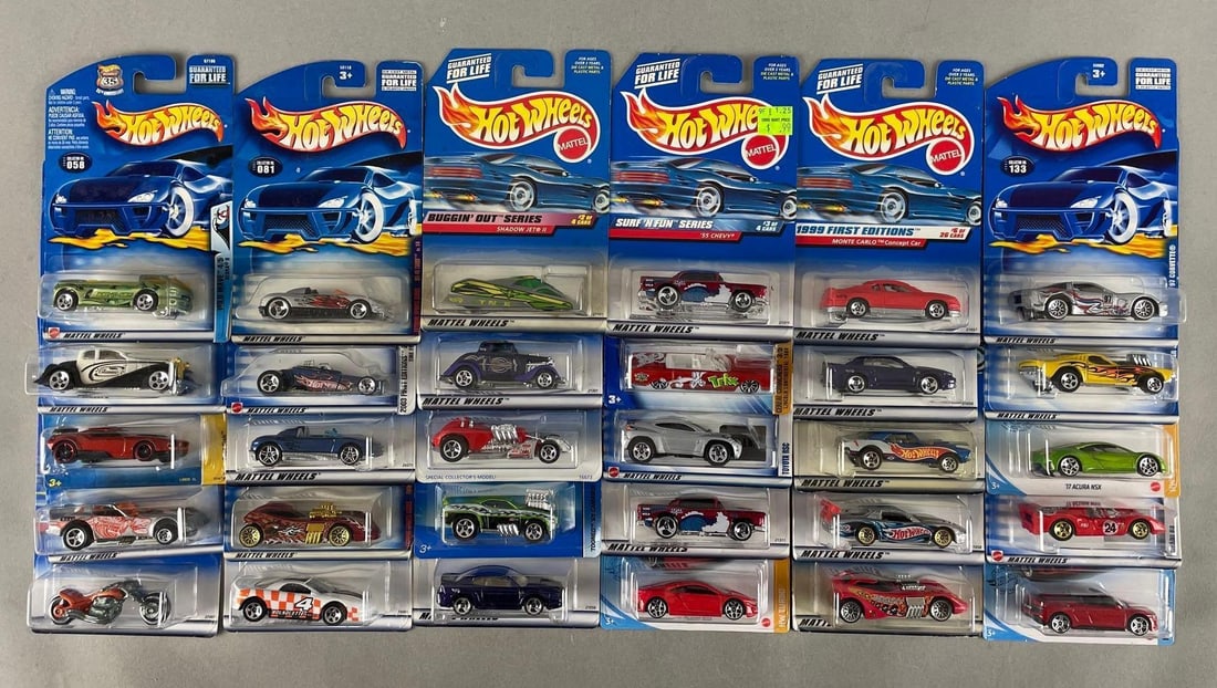 Group of Mattel Hot Wheels Die-Cast Vehicles: Includes trix cereal, Ferrari