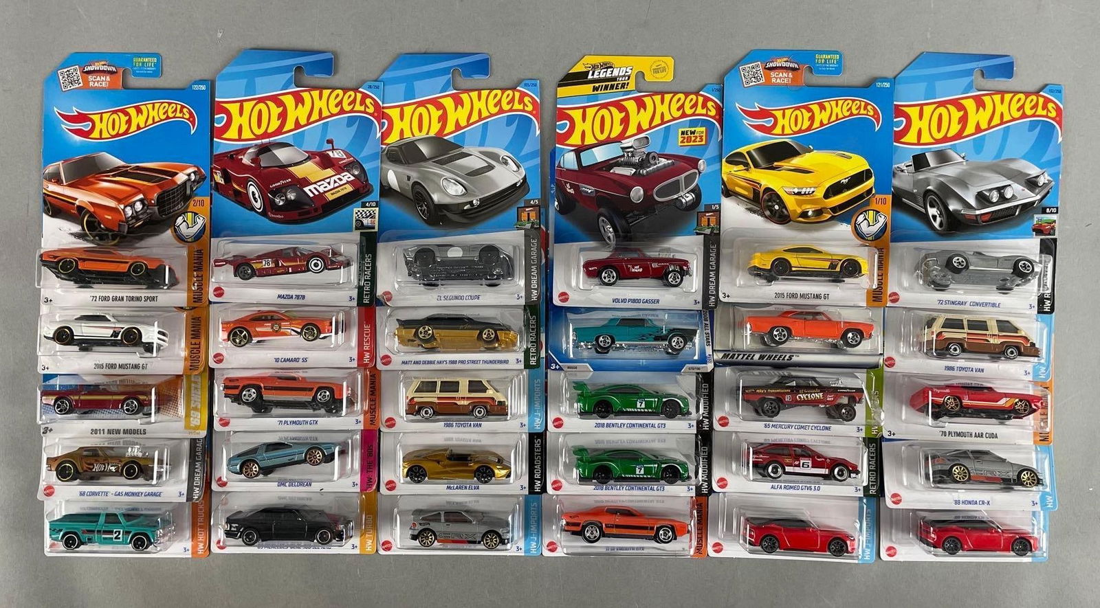 Group of Mattel Hot Wheels Die-Cast Vehicles: Includes Nissan Z , DeLorean