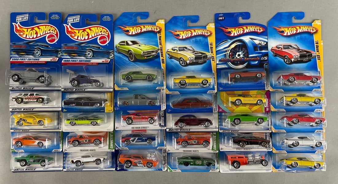 Group of Mattel Hot Wheels Die-Cast Vehicles: Includes LE treasure hunt 57 tbird