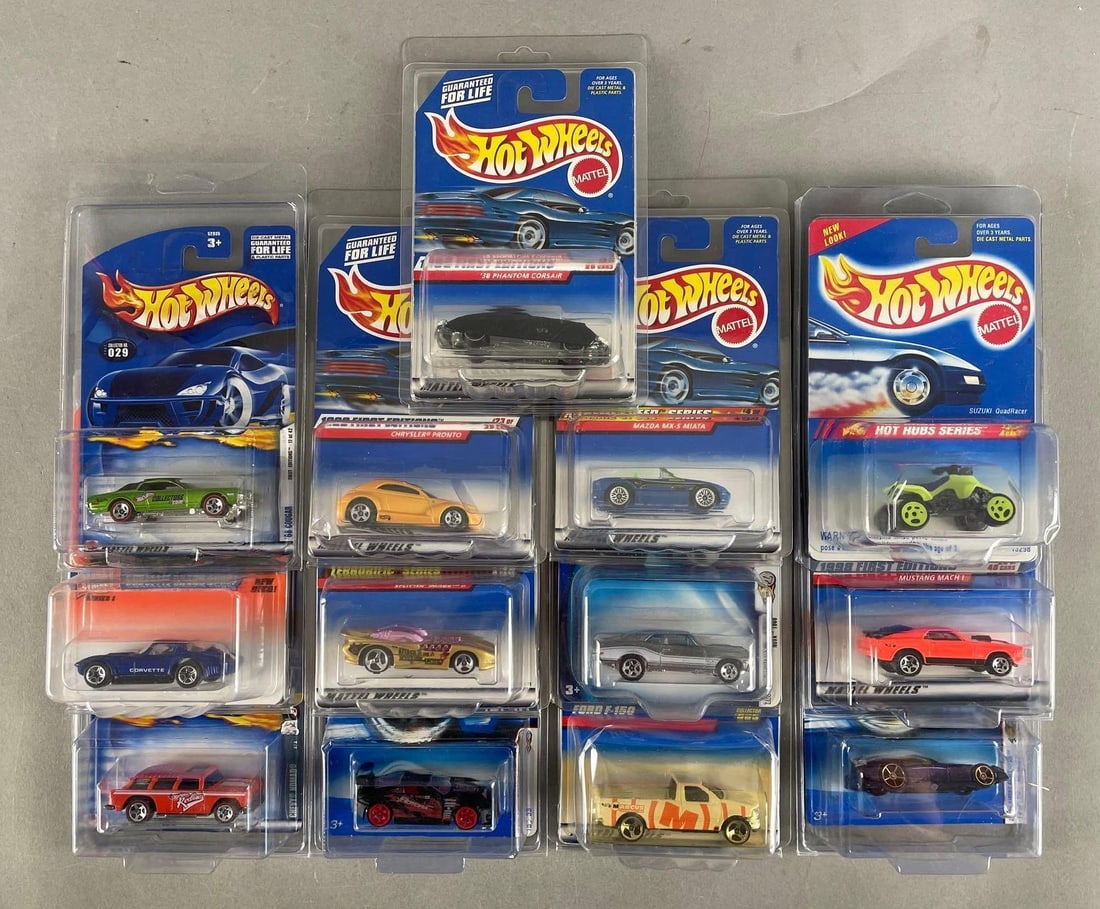 Group of Mattel Hot Wheels Die-Cast Vehicles: Includes Mustang Mach I, spittin image II