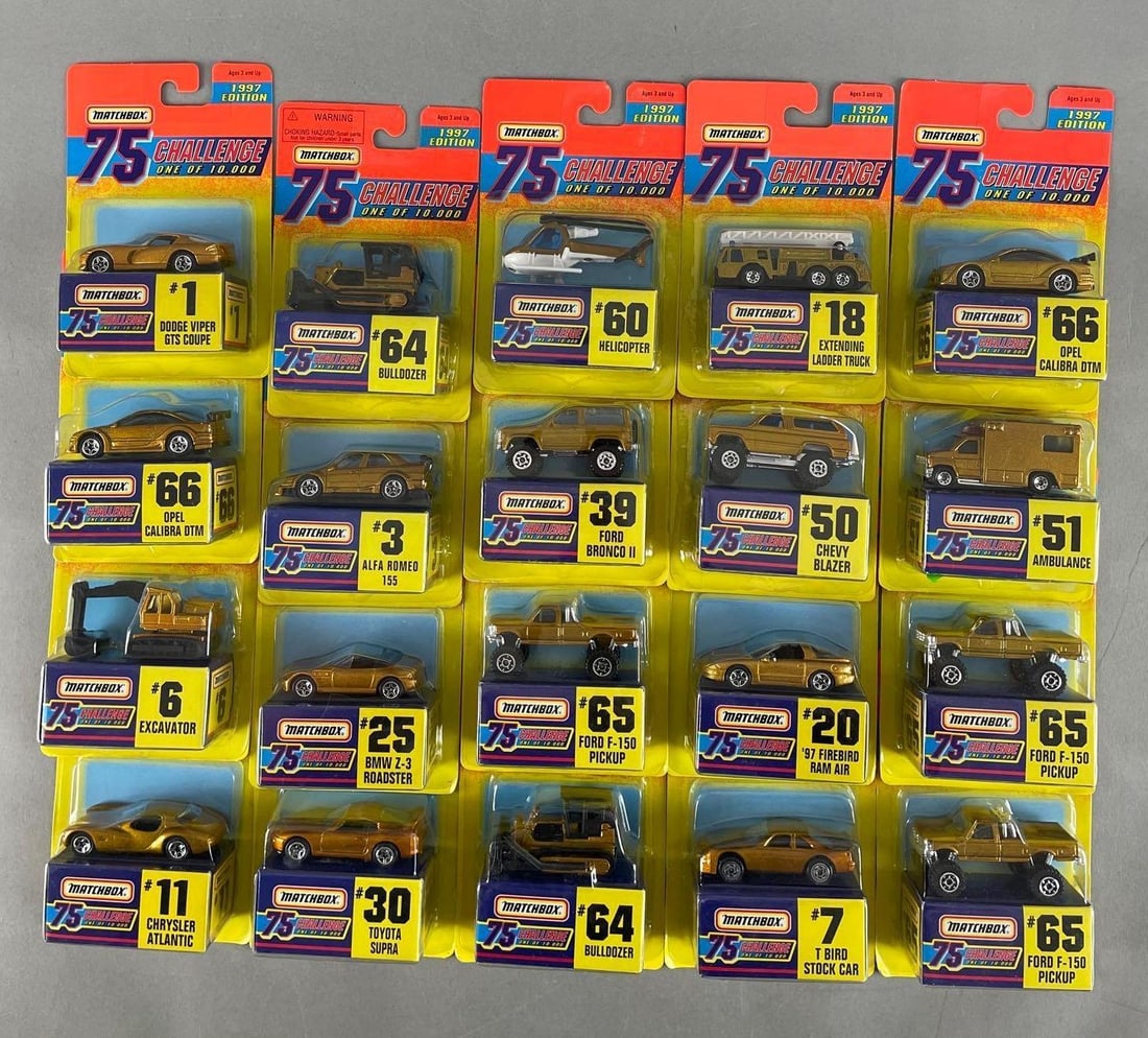 Group of Matchbox 75 Challenge Die-Cast Vehicles (1 of 3)