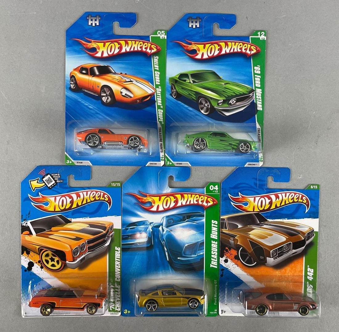 Group of Mattel Hot Wheels Treasure Hunt Die-Cast Vehicles: Muscle cars