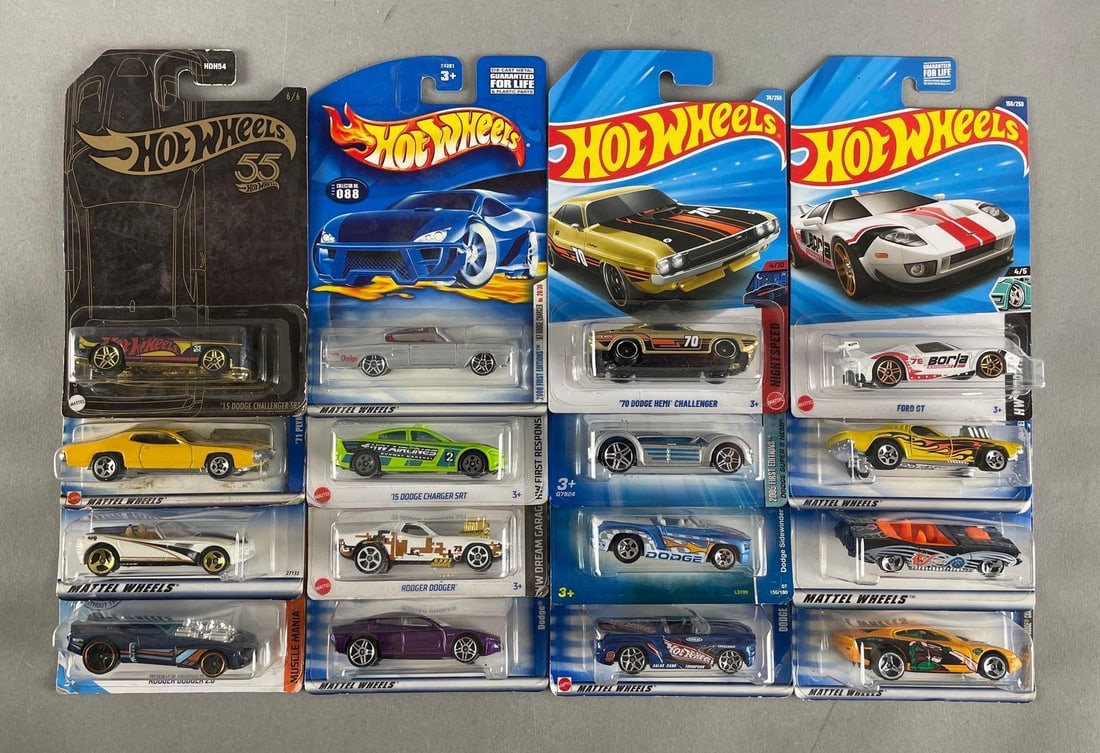 Group of Mattel Hot Wheels Mopar Die-Cast Vehicles: Includes anime series, Rodger dodger