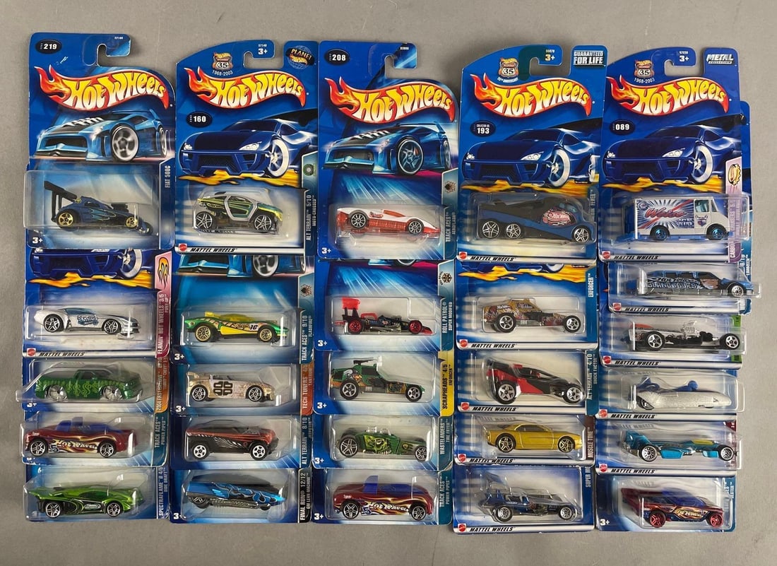Group of Mattel Hot Wheels Die-Cast Vehicles: 2002-03