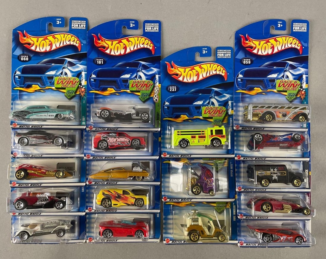 Group of Mattel Hot Wheels Die-Cast Vehicles: 2001 original packaging