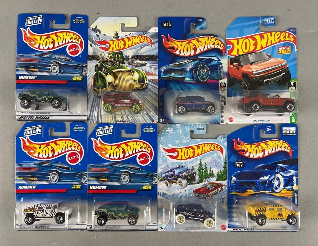 Group of Mattel Hot Wheels Hummer Die-Cast Vehicles: Includes rockster, humvee