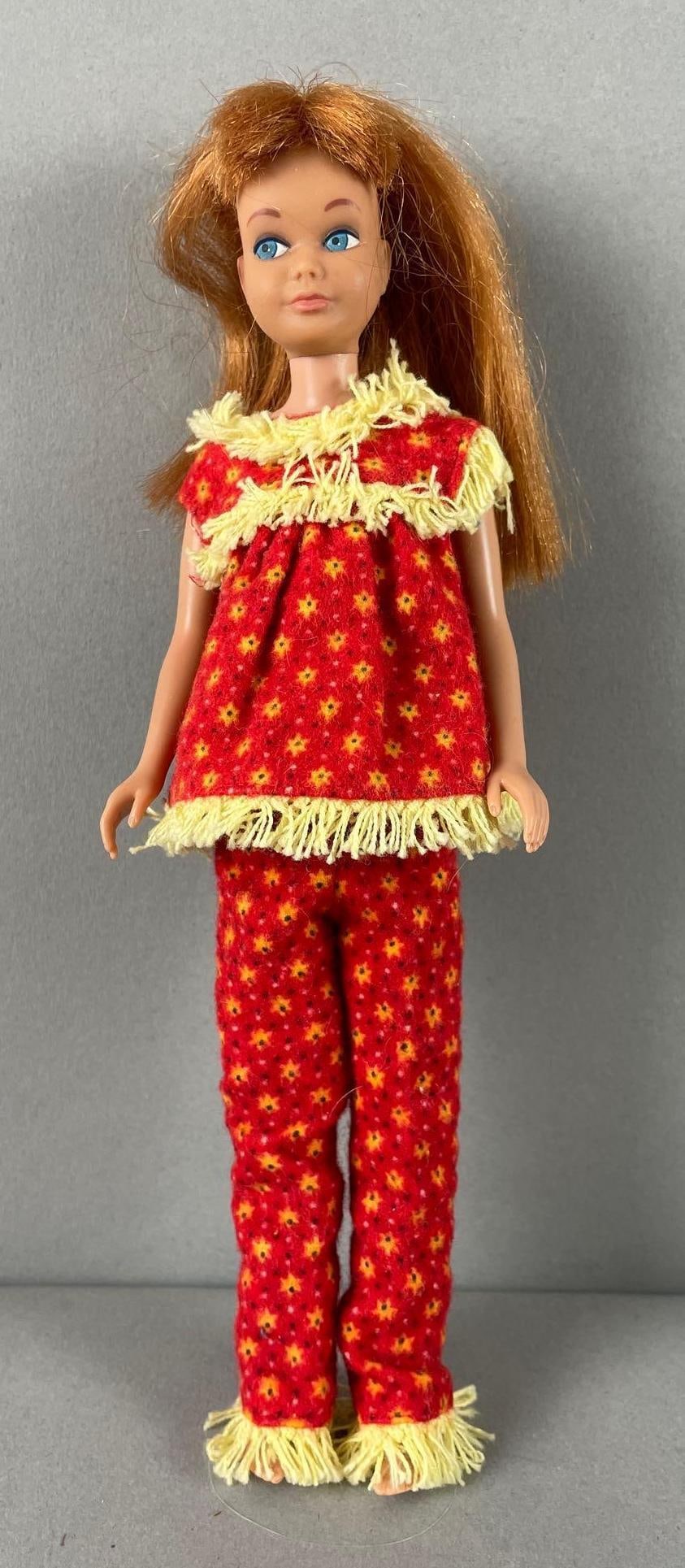 1963 Mattel Skipper Fashion Doll: Original clothing, Japan stamp on foot