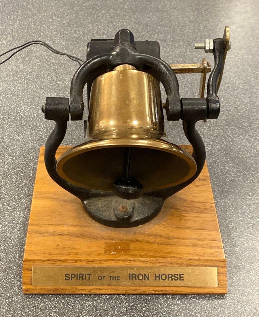 Spirit of the Iron Horse Display Bell: Untested, measures 6” H x 6” W x 8” D