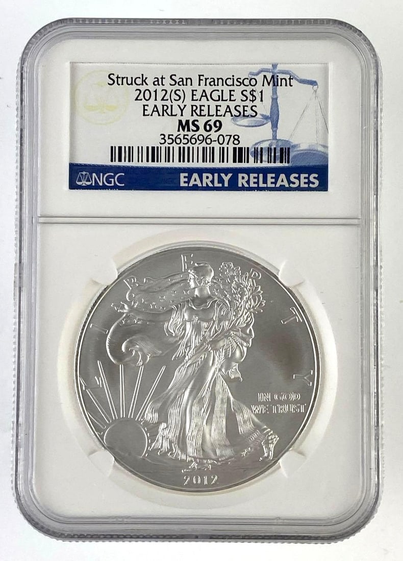 2012 S US 1 Oz American Silver Eagle NGC Graded MS69 (1 of 2)