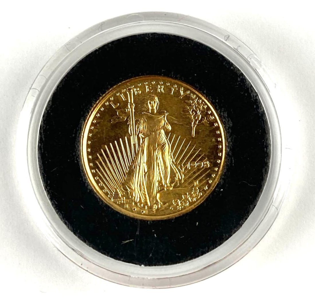 1998 US American Eagle 1/10 Oz Fine Gold Coin (1 of 2)