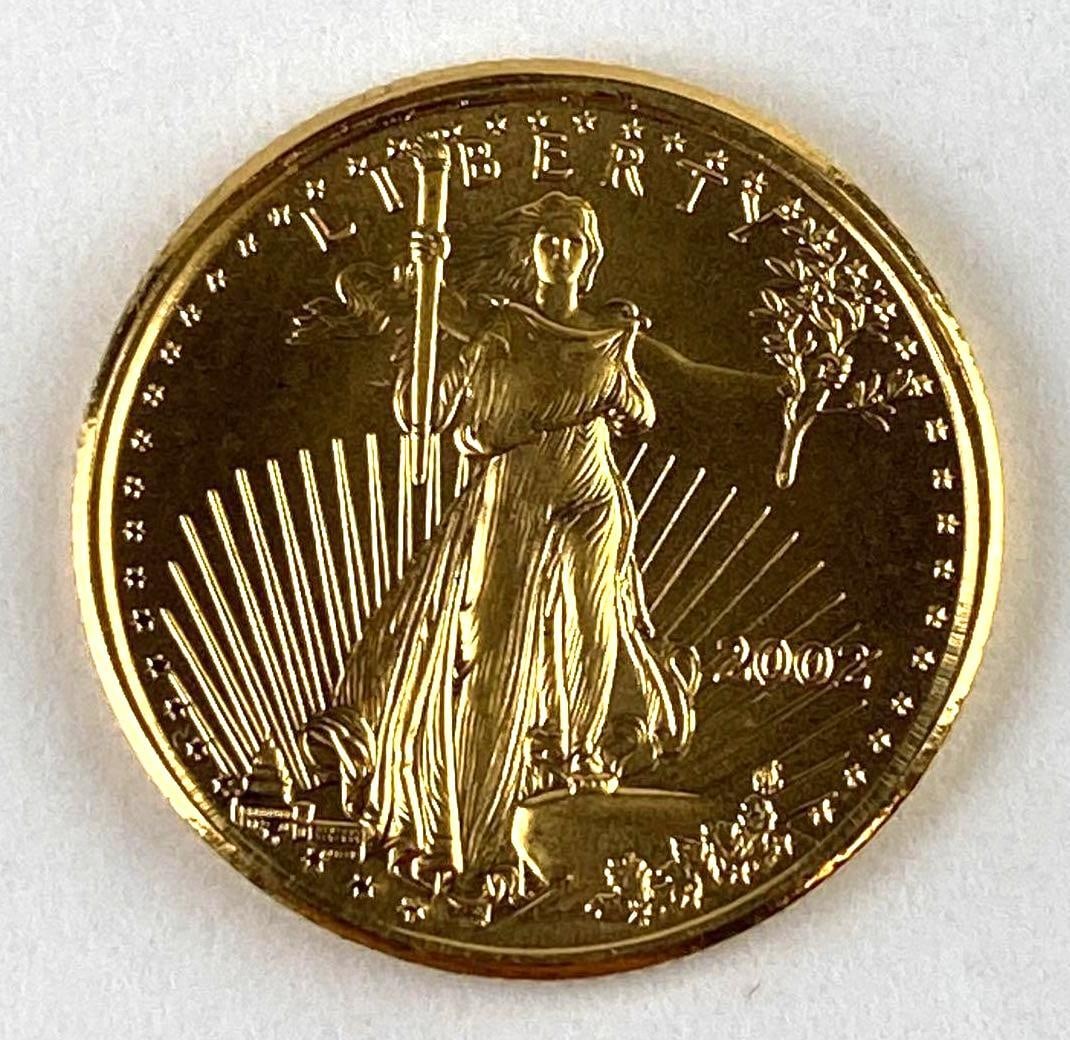 2002 US American Eagle 1/10 Oz Fine Gold Coin (1 of 2)