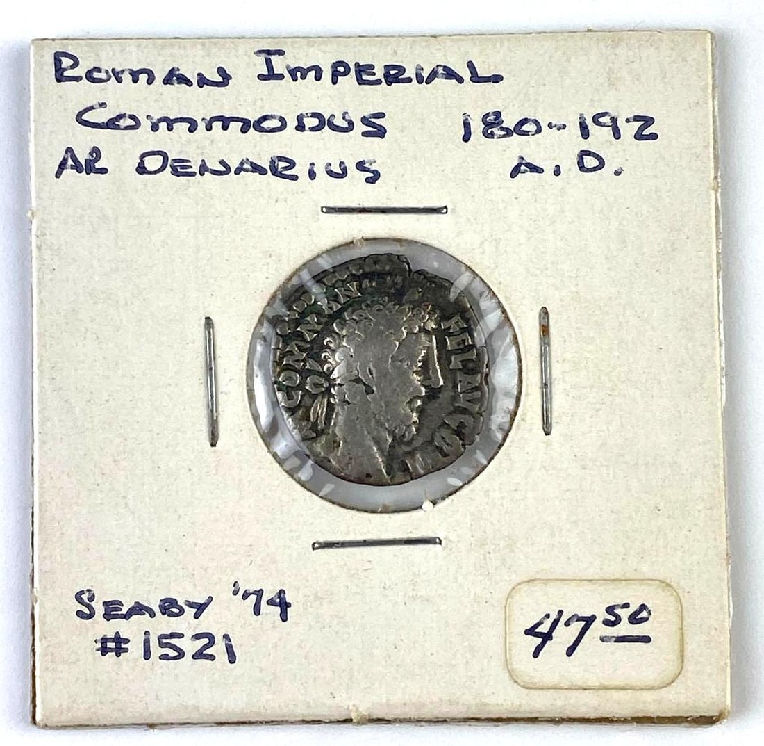 180-192 AD Roman Imperial Commodus Coin: Denarious