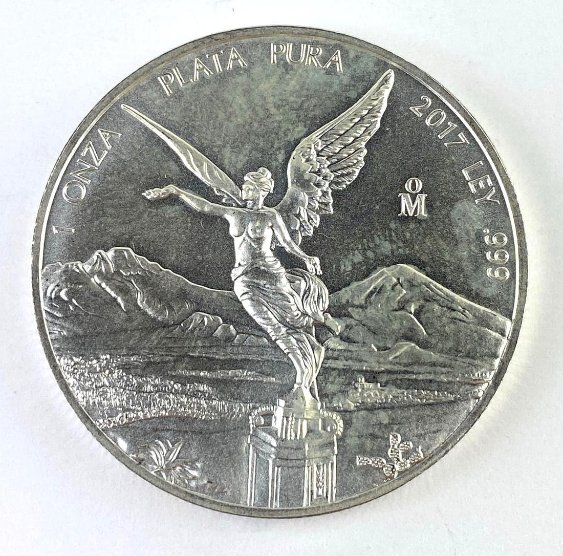2017 Mexico Libertad 1 Onza 1 Oz .999 Fine Silver Round: 2017 Mexico Libertad 1 Onza 1 Oz .999 Fine Silver Round