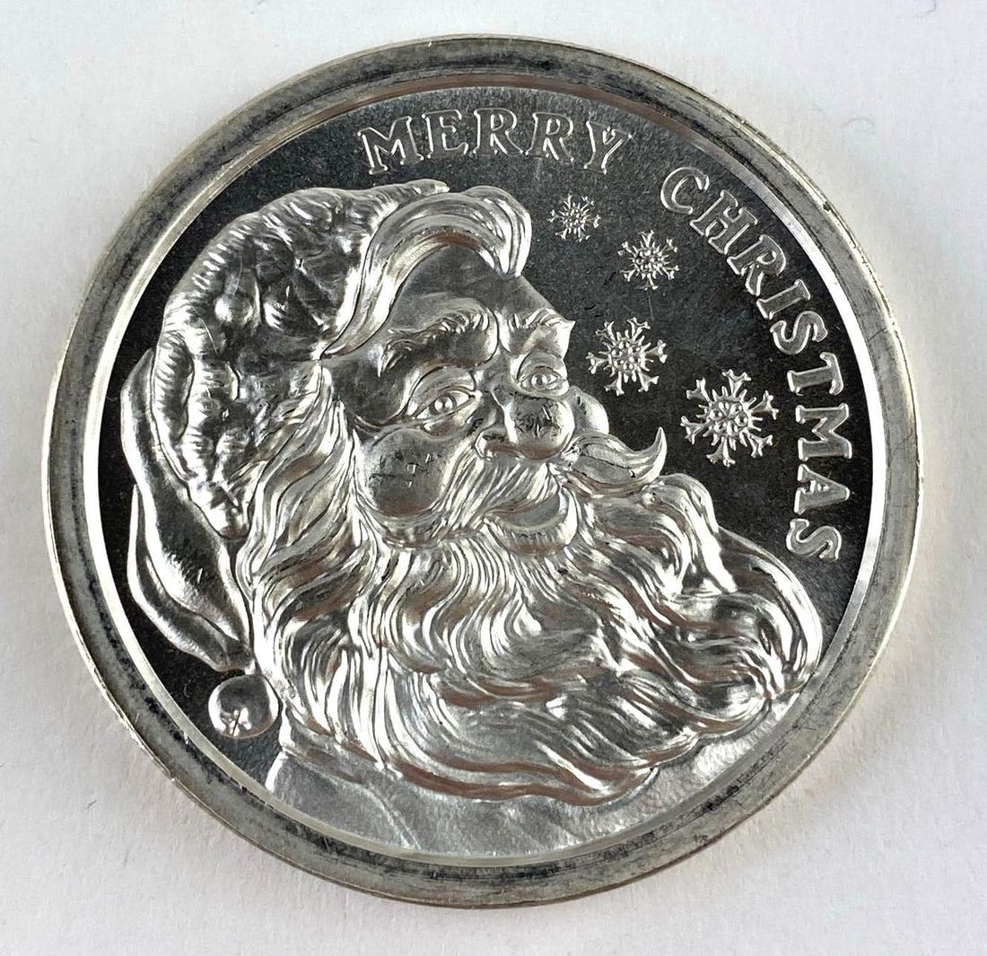 2022 GSM 1 Oz .999 Fine Silver Santa Christmas Round: 2022 GSM 1 Oz .999 Fine Silver Santa Christmas Round