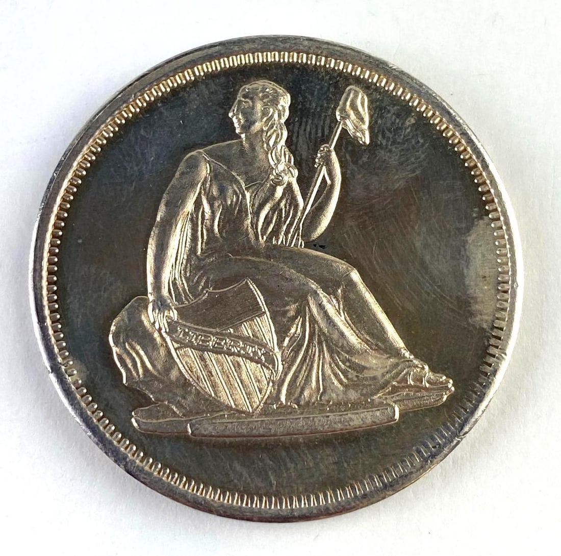 Seated Liberty 1 Oz .999 Fine Silver Round: Seated Liberty 1 Oz .999 Fine Silver Round