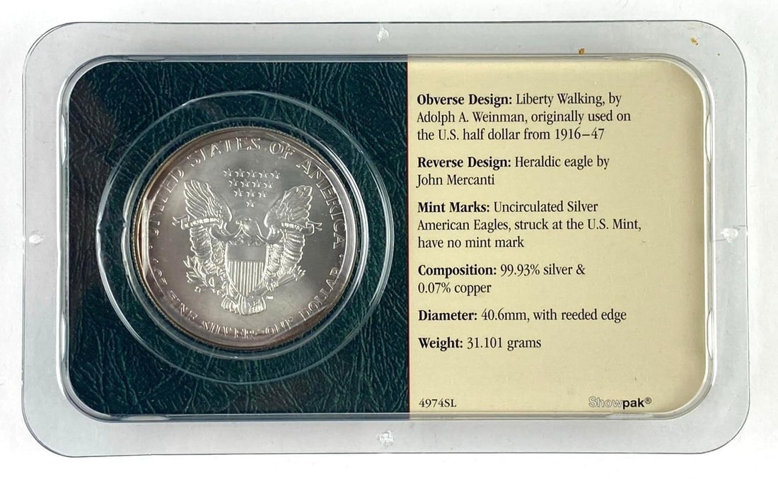 2002 US 1 Oz American Silver Eagle - 2