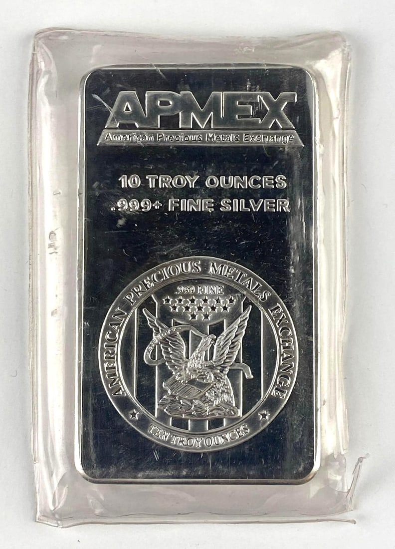 APMEX 10 Oz .999 Fine Silver Ingot/ Bar (1 of 2)