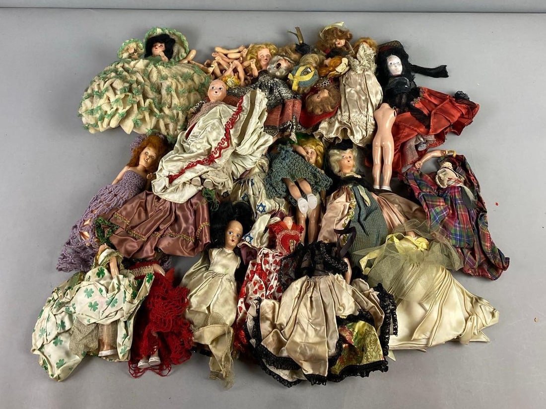 Groups of Assorted Duchess Dolls Figures: Some Missing limbs. Various conditions. Largest measures 7” tall.