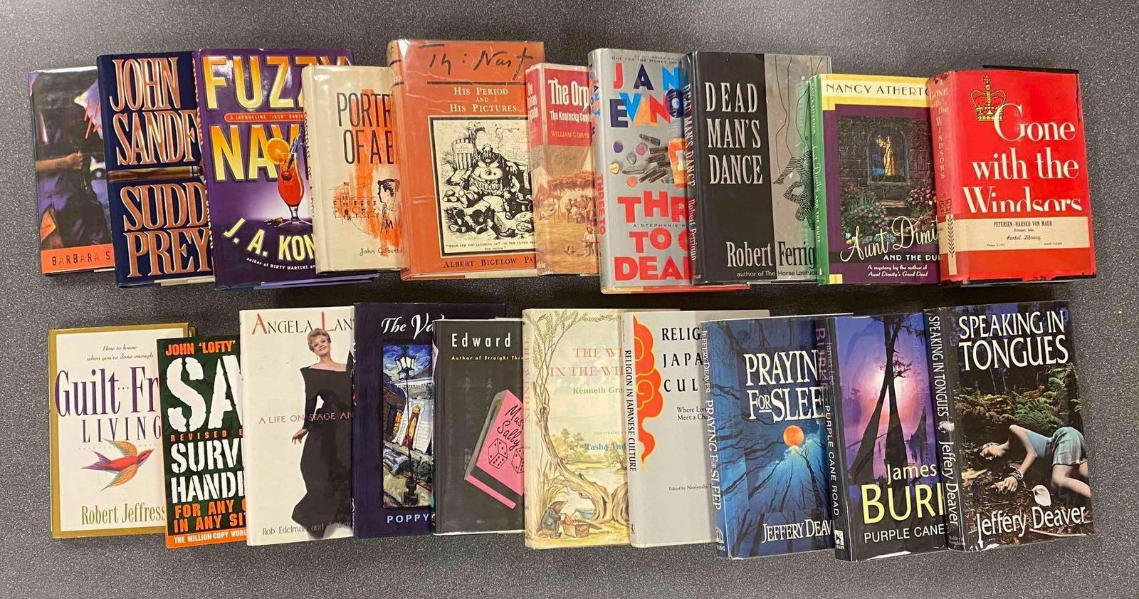 Group of Assorted Novels and Books: Includes SAS Survival, religion in Japanese culture, speaking tongues and more, largest measures 9 1/2” H x 6 1/2” W