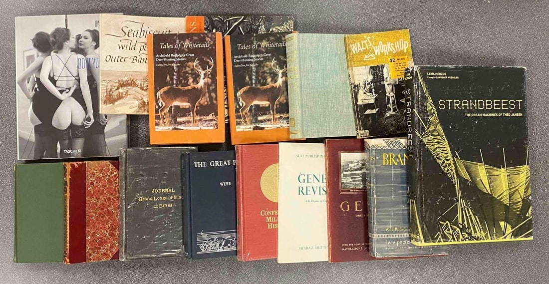 Group of Assorted Books: Includes Do It Yourself, Strandbeest, Walt’s workshop and more, largest measures 14” H x 10” W