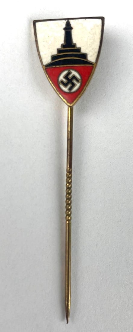 WW2 German Veterans Stickpin: Kyffhäuserbund membership stickpin, measures 2 1/4"