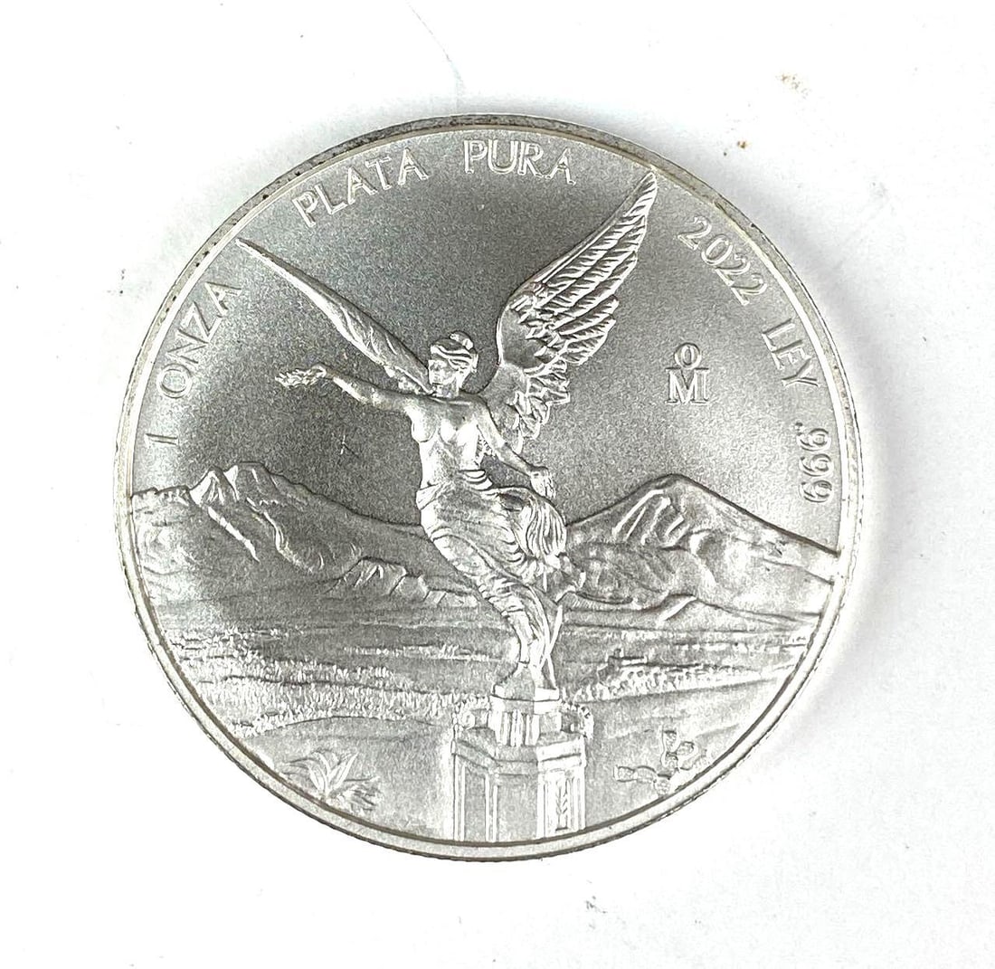 2022 Mexico Libertad 1 Onza 1 oz .999 Fine Silver Round (1 of 2)
