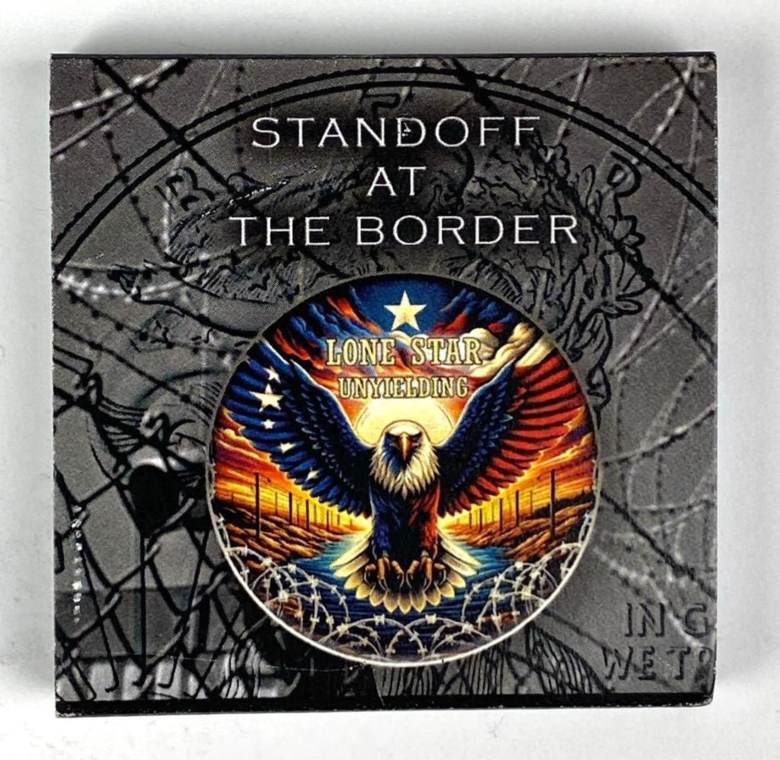 2023 US Colorized $1 Silver American Eagle 1oz Standoff at the Border Coin: Mintage 216/423