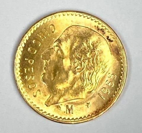 1955 Mexico 5 Peso Gold Coin (1 of 2)