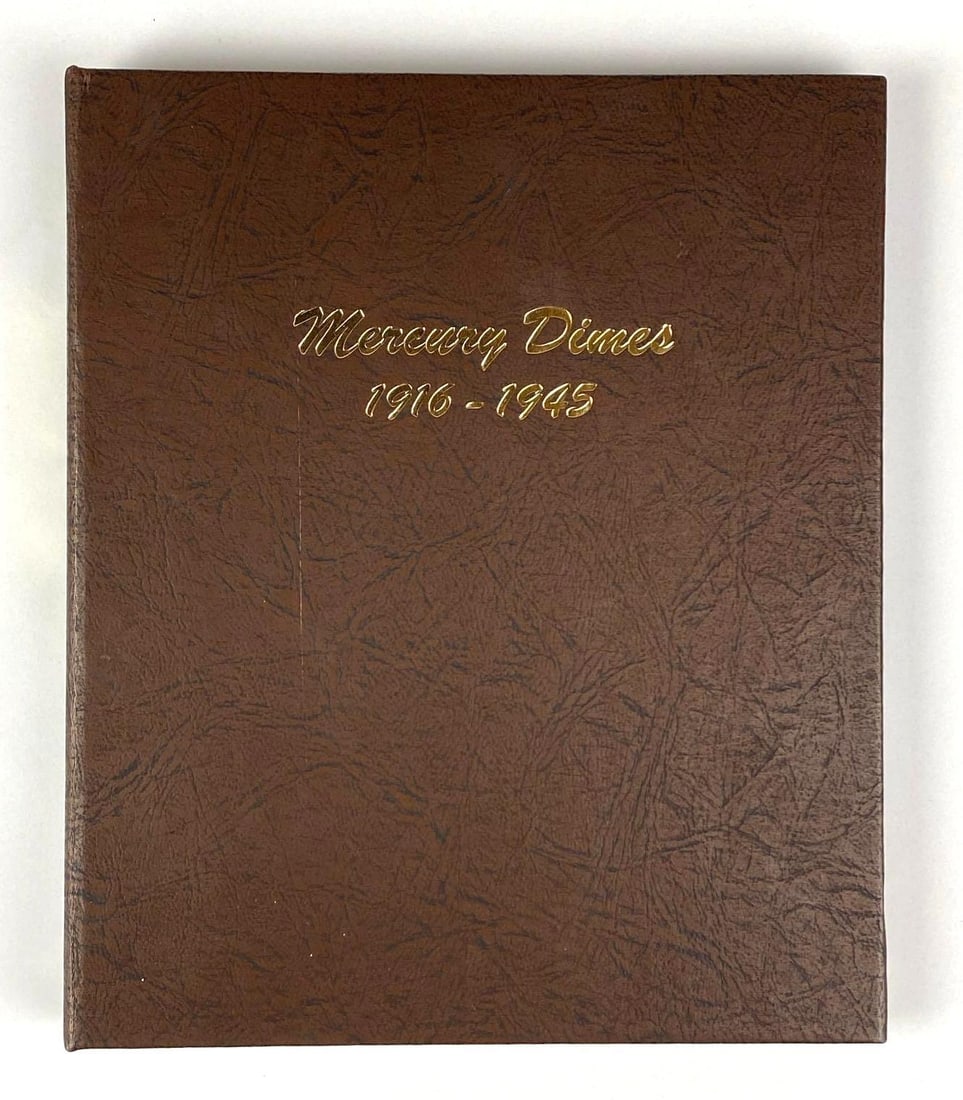 Complete Set of 76 US Mercury Silver Dimes in Dansco Album-1916 D 1921 D: Includes years 1916 D, 1931 S, 1921 D and more.