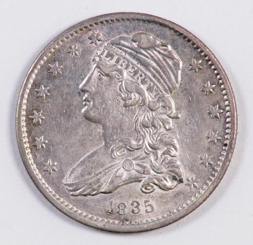 1835 Capped Bust Silver Quarter. - 2