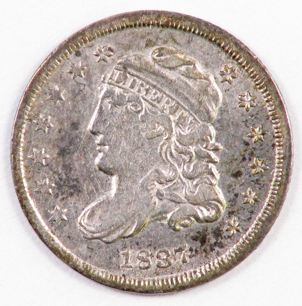 1837 Capped Bust Silver Half Dime. - 2