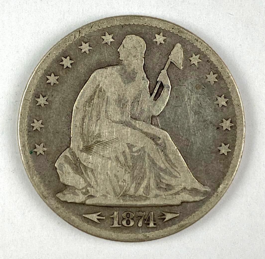 1871 US Seated Liberty Half Dollar (1 of 2)