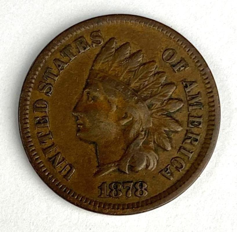 1878 US Indian Head Cent (1 of 2)