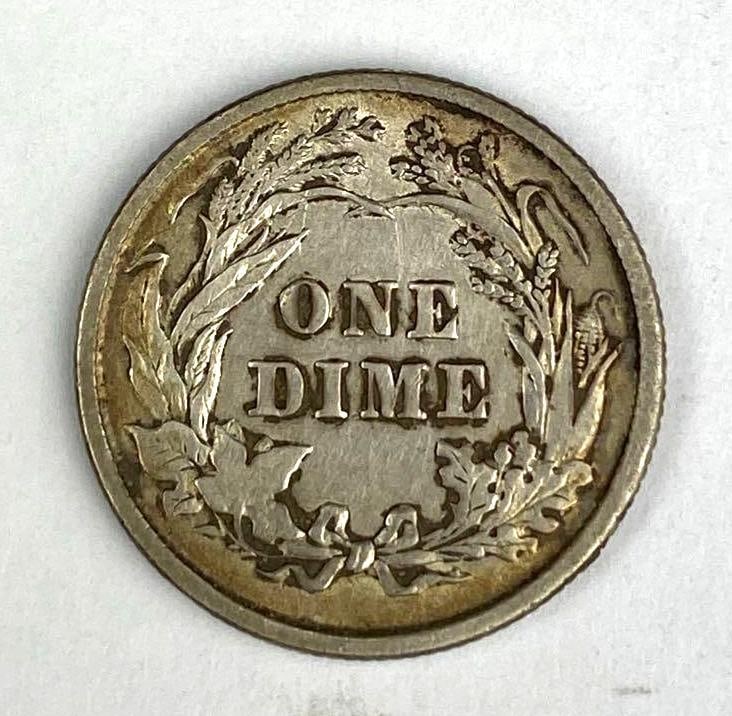 1894 US Barber Silver Dime - 2