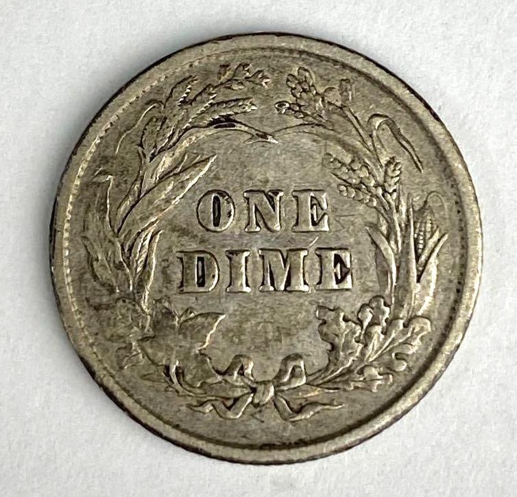 1895 US Barber Silver Dime - 2