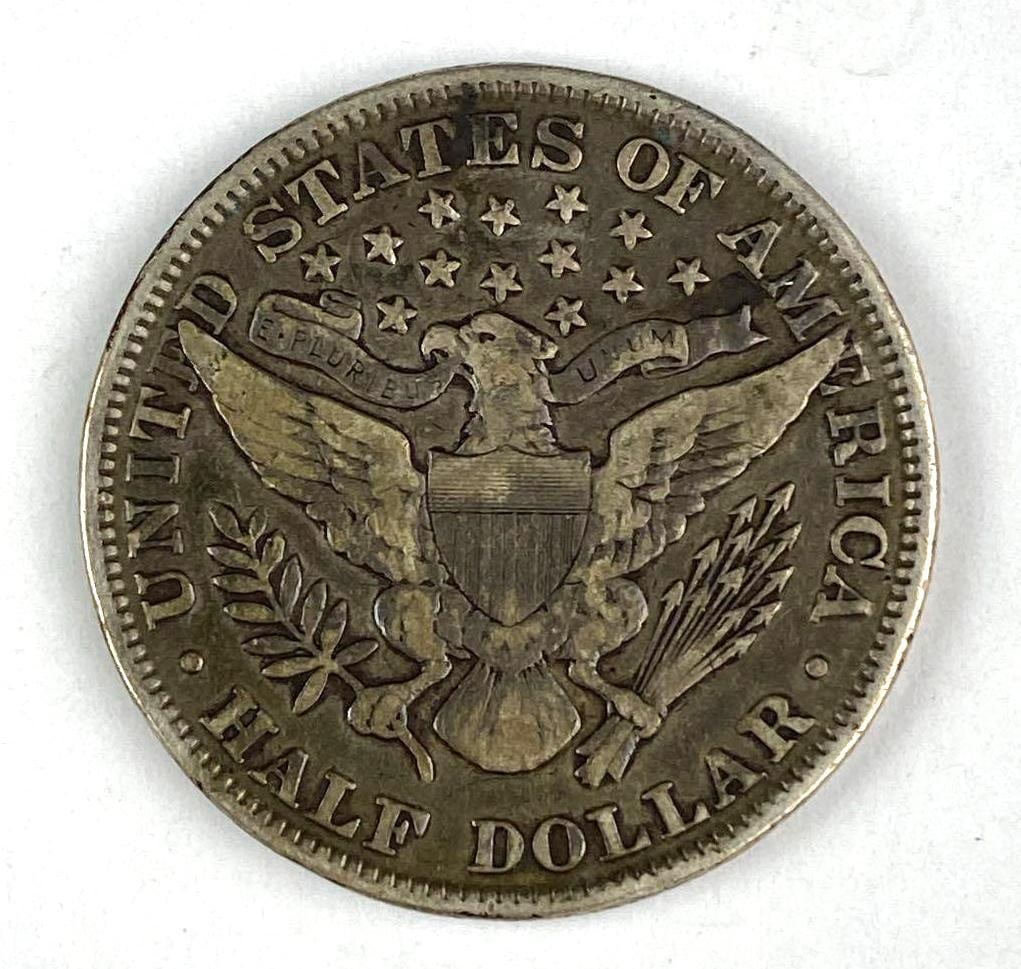 1892 US Barber Silver Half Dollar - 2