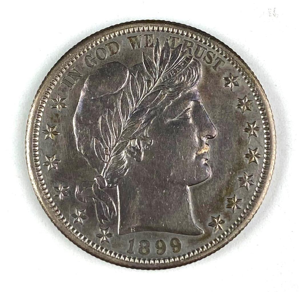 1899 S US Barber Silver Half Dollar (1 of 2)