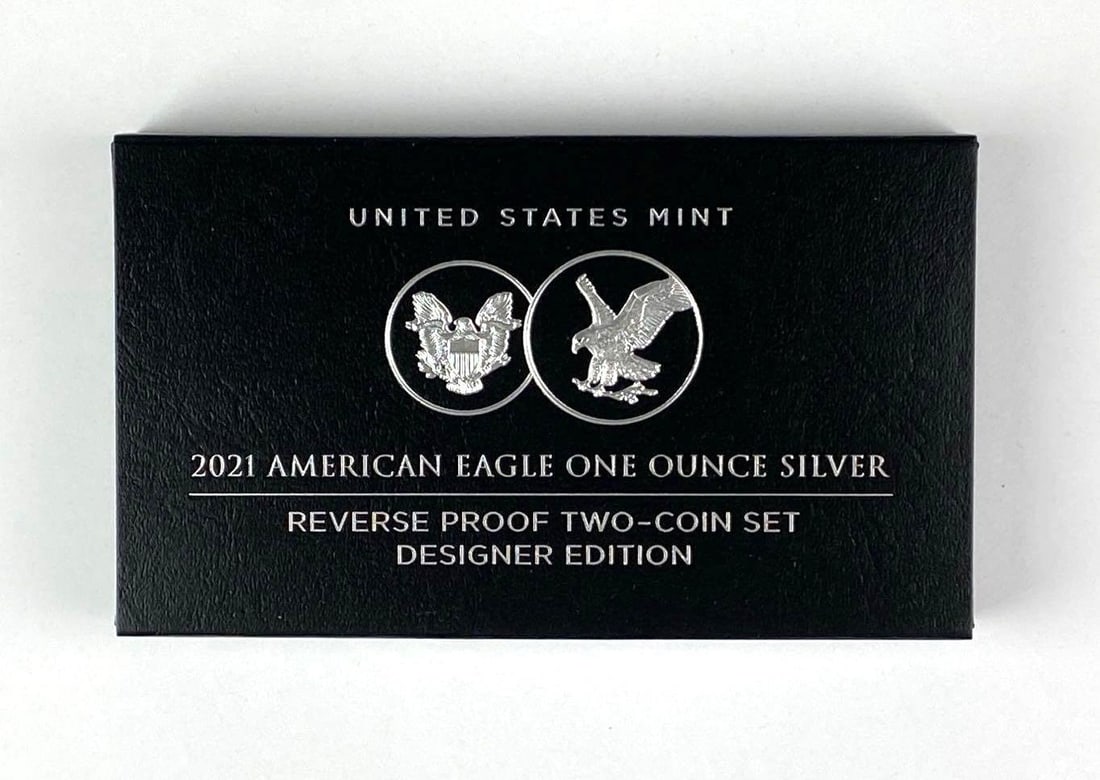 2021 US Mint American Silver Eagle Reverse Proof Two Coin Set - 3