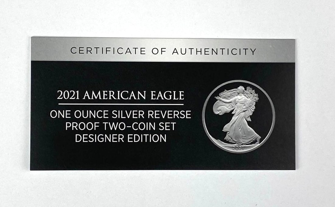 2021 US Mint American Silver Eagle Reverse Proof Two Coin Set - 5