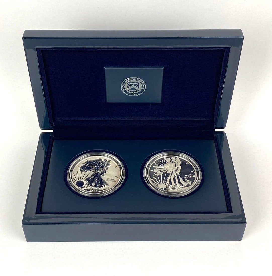 2013 US Mint American Silver Eagle West Point Two Coin Silver Proof Set: Includes COA