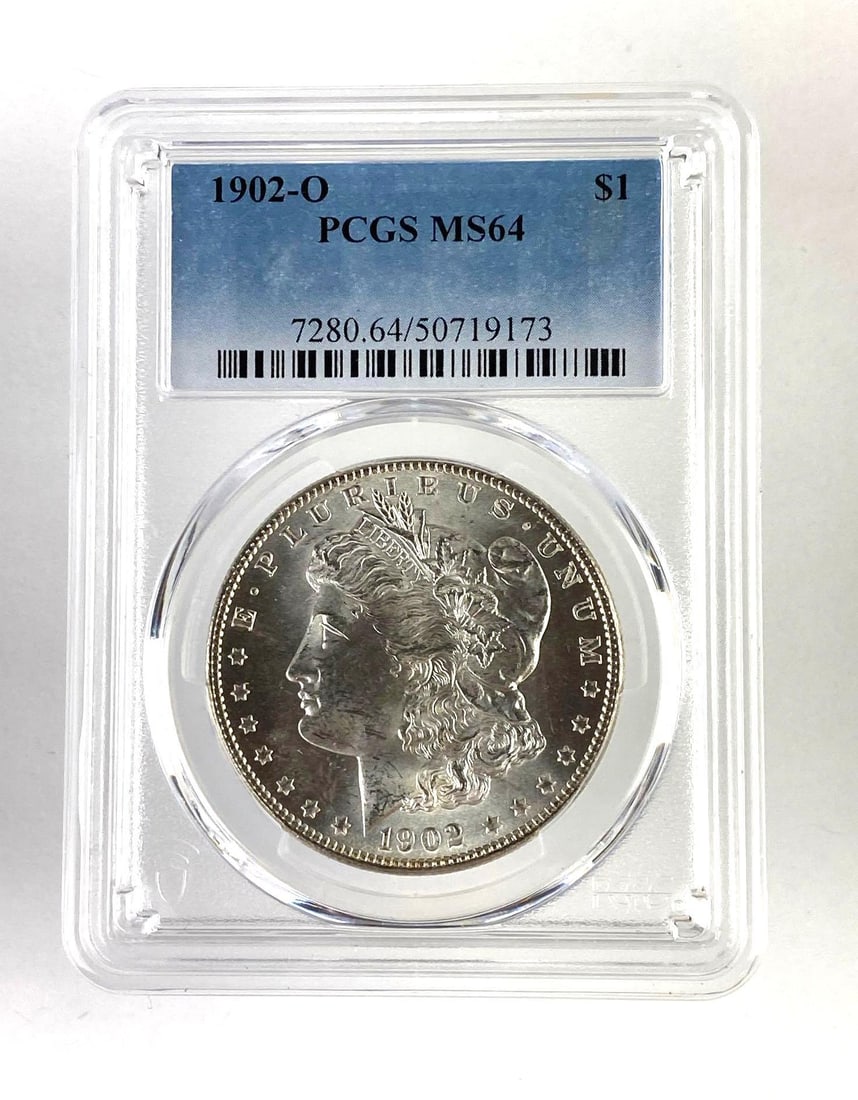 PCGS Graded 1902 O U.S. Morgan Silver Dollar MS64: PCGS Graded 1902 O U.S. Morgan Silver Dollar MS64