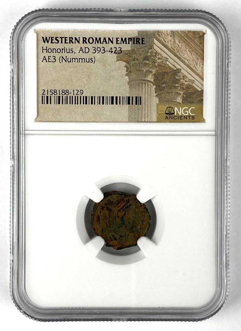 Western Roman Empire Honorius AD 393-423 AE3 Nummus NGC Ancients: Western Roman Empire Honorius AD 393-423 AE3 Nummus NGC Ancients
