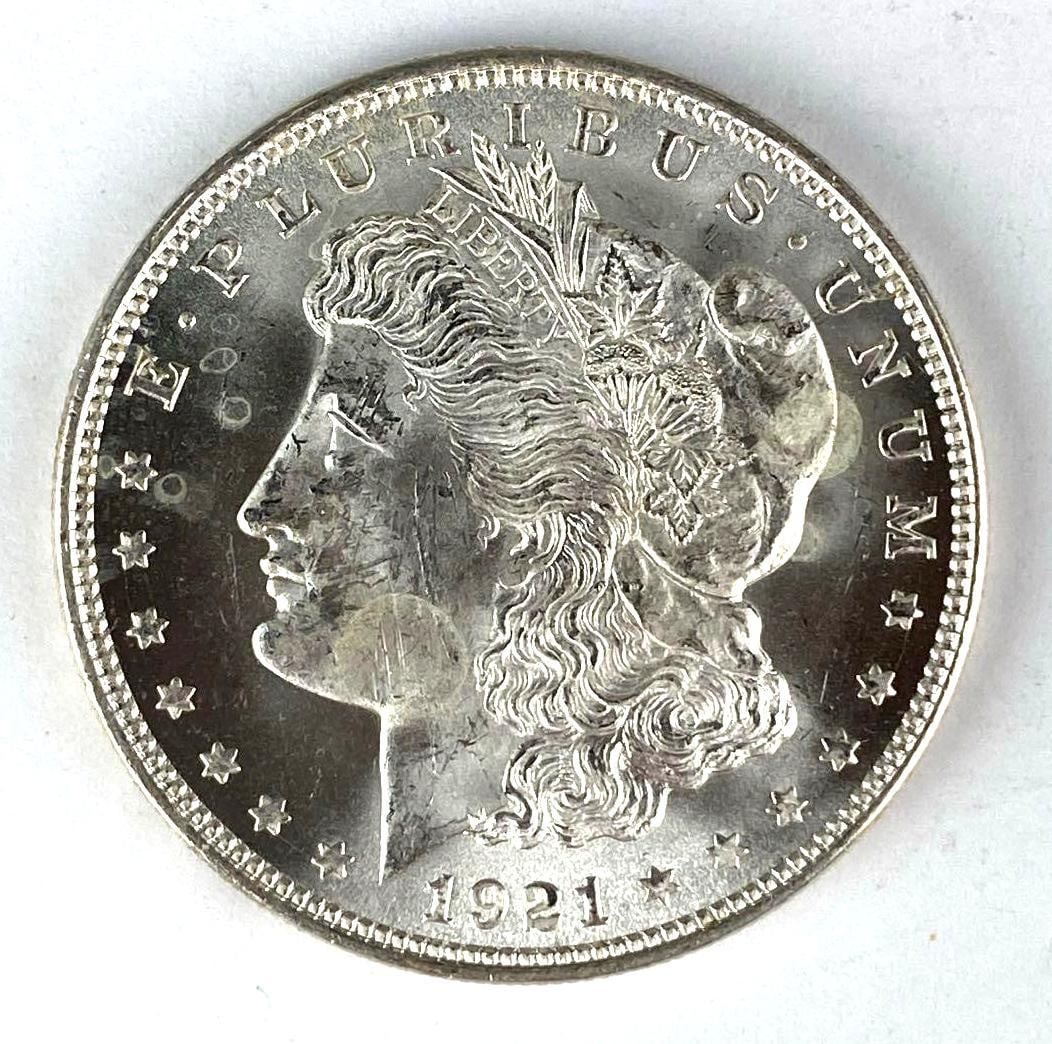 1921 US Morgan Silver Dollar (1 of 2)