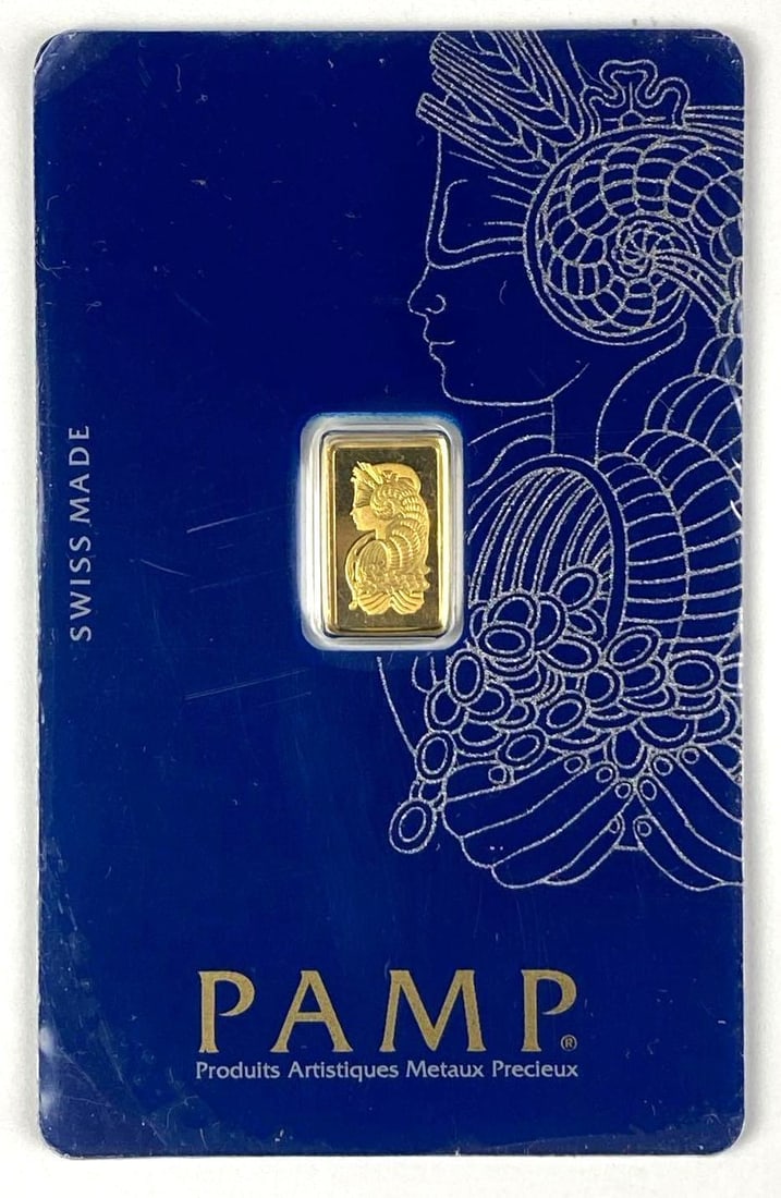 PAMP Suisse Lady Fortuna 1 Gram 999.9 Fine Gold Ingot/ Bar: PAMP Suisse Lady Fortuna 1 Gram 999.9 Fine Gold Ingot/ Bar