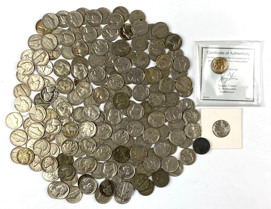 Group of 183 US Nickels (1 of 1)